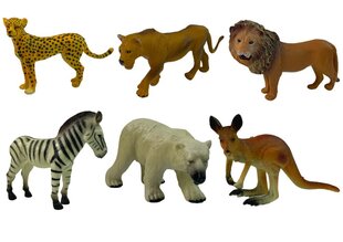 Figūriņu komplekts Āfrikas savvaļas dzīvnieki Lean Toys Animal Model, 6 gab. цена и информация | Игрушки для девочек | 220.lv