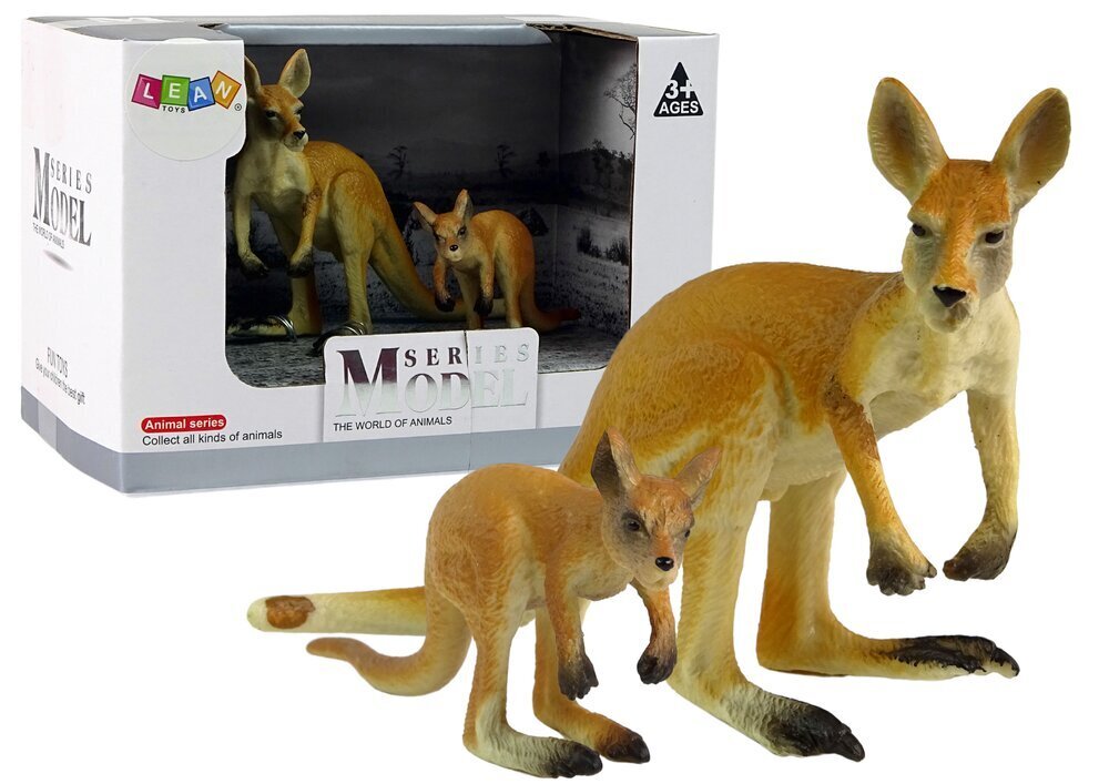 Figūriņu komplekts Ķenguri Lean Toys Animal Series, 2 gab. цена и информация | Rotaļlietas meitenēm | 220.lv