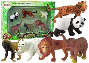 Figūriņu komplekts Safari savvaļas dzīvnieki Lean Toys Animals Model, 6 gab. cena un informācija | Rotaļlietas meitenēm | 220.lv