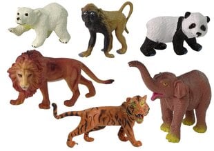 Figūriņu komplekts Safari savvaļas dzīvnieki Lean Toys Animals Model, 6 gab. cena un informācija | Rotaļlietas meitenēm | 220.lv