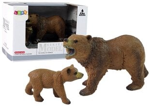 Figūriņu komplekts Grizli lāči Lean Toys Animal Series, 2 gab. cena un informācija | Rotaļlietas meitenēm | 220.lv