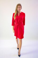 Eleganta kleita ar sarkanu jostu BO00346-2-1-6 cena un informācija | Kleitas | 220.lv