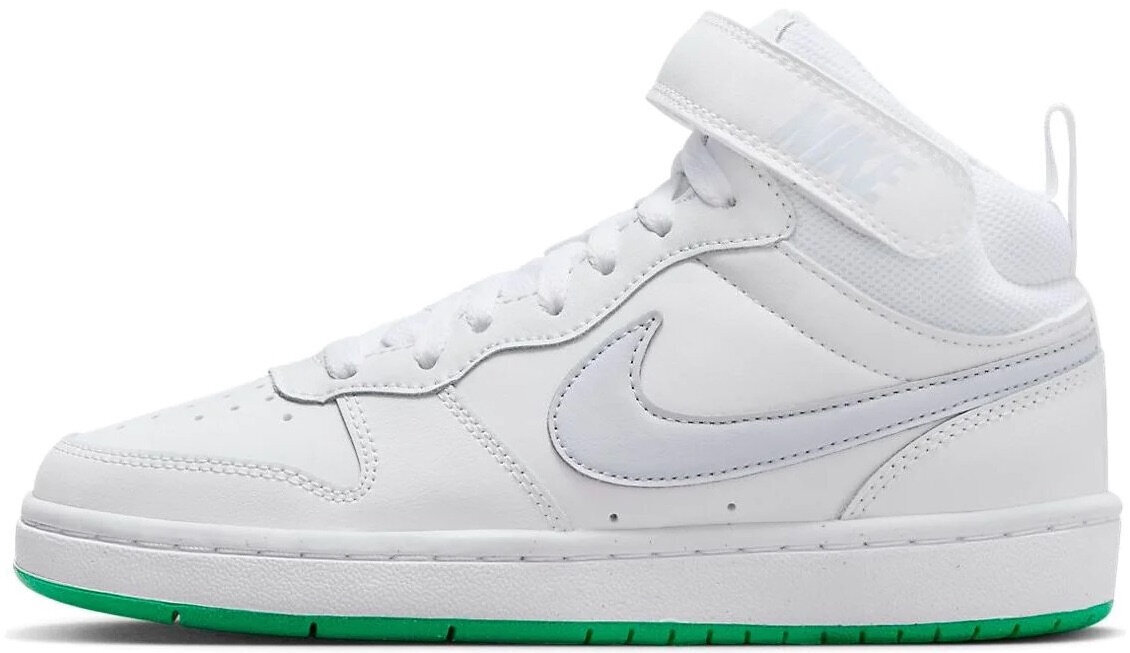 Nike Apavi Court Borough Mid 2 White Grey Green CD7782 115 CD7782 115/5 cena un informācija | Sporta apavi bērniem | 220.lv