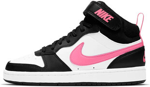 Nike Apavi Court Borough Mid 2 White Black Pink CD7782 005 CD7782 005/4.5 cena un informācija | Sporta apavi bērniem | 220.lv