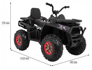 Vienvietīgs bērnu elektromobilis Quad ATV Desert, melns цена и информация | Электромобили для детей | 220.lv