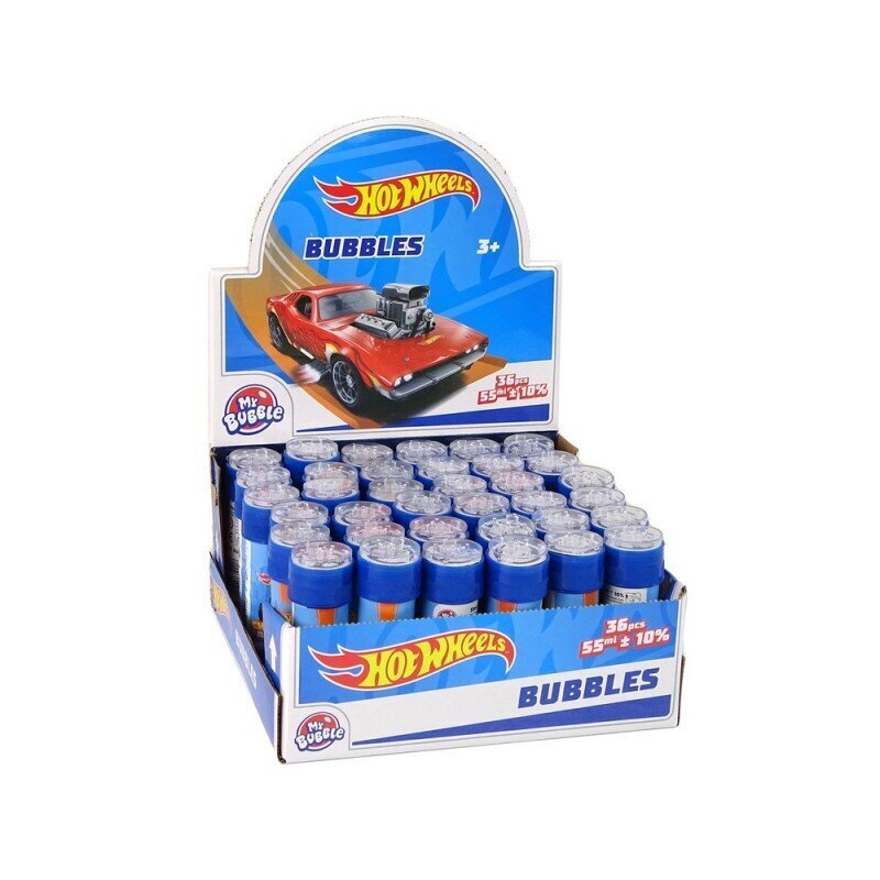 Ziepju burbuļu pūšamais Hot Wheels My Bubble, 55 ml, zils, 3+ cena un informācija | Ūdens, smilšu un pludmales rotaļlietas | 220.lv