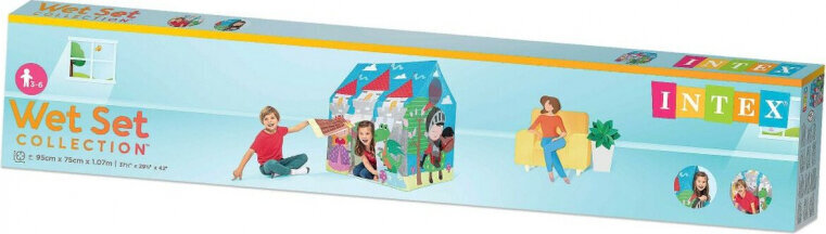 Bērnu rotaļu telts Intex Pils, 95 x 107 x 75 cm, 6 gb., 3+ cena un informācija | Bērnu rotaļu laukumi, mājiņas | 220.lv