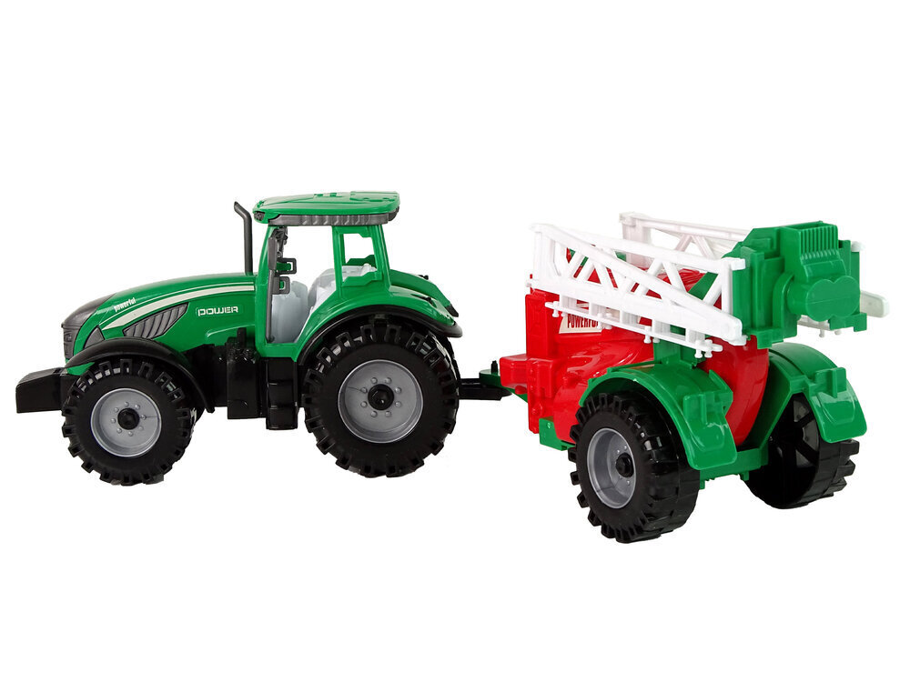 Rotaļu lauksaimniecības traktors ar smidzinātāja piekabi Lean Toys Farm Tractor цена и информация | Rotaļlietas zēniem | 220.lv