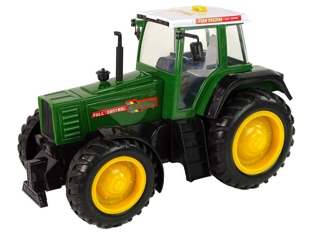 Tālvadības pults vadāms rotaļu lauksaimniecības traktors Lean Toys F975 Farm Tractor R/C, 38 cm, zaļš cena un informācija | Rotaļlietas zēniem | 220.lv