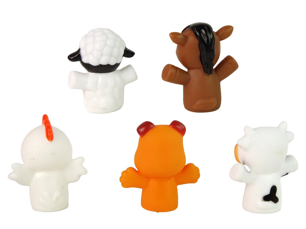 Pirkstiņu lelles Lauksaimniecības dzīvnieki Lean Toys Finger Puppet Farm Animals, 5 gab. cena un informācija | Rotaļlietas meitenēm | 220.lv