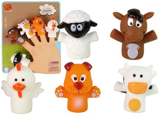 Pirkstiņu lelles Lauksaimniecības dzīvnieki Lean Toys Finger Puppet Farm Animals, 5 gab. cena un informācija | Rotaļlietas meitenēm | 220.lv