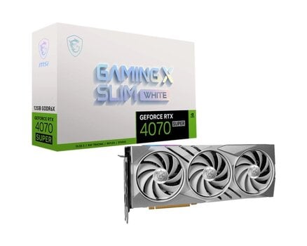 MSI GeForce RTX 4070 Super 12G Gaming X Slim White cena un informācija | Videokartes (GPU) | 220.lv