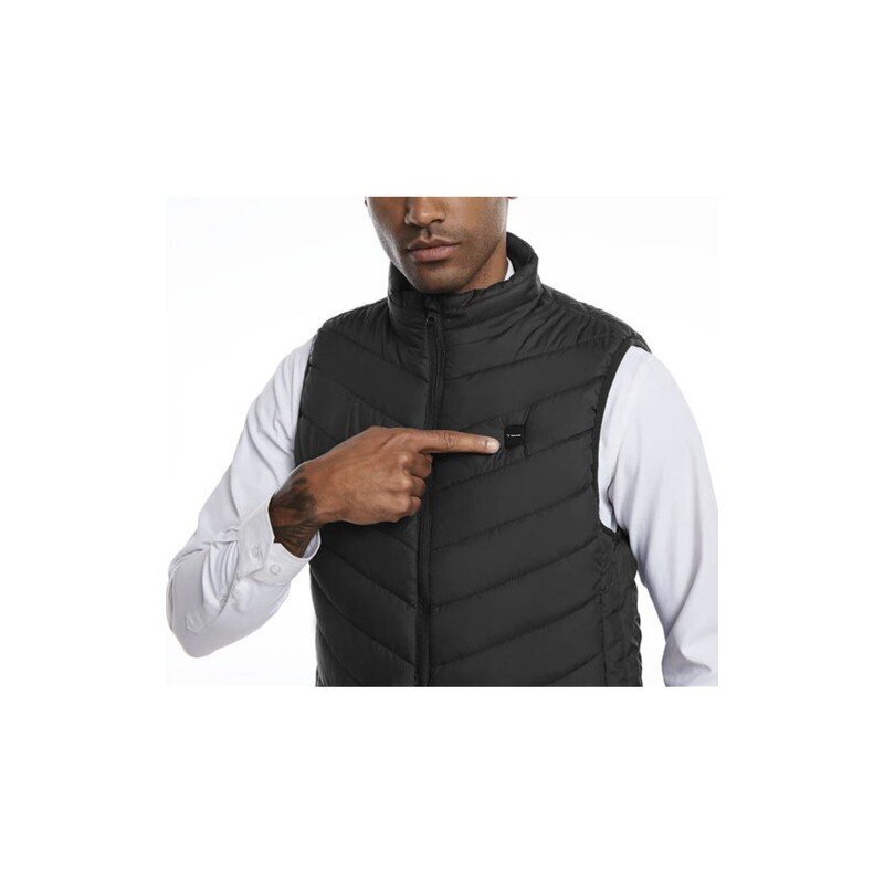 Apsildāma veste L USB Trizand 22127 mx-16969, melna цена и информация | Vīriešu vestes | 220.lv