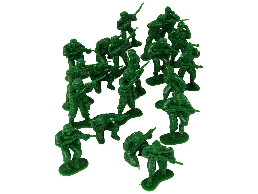 Figūriņu militārais komplekts Karavīri J'Army Soldiers, zaļi, 40 gab. cena un informācija | Rotaļlietas zēniem | 220.lv