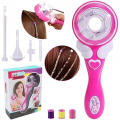 Matu pinumu veidošanas komplekts AiM Braided Hair Machine, rozā, 23.5 x 9 x 7 cm cena un informācija | Rotaļlietas meitenēm | 220.lv