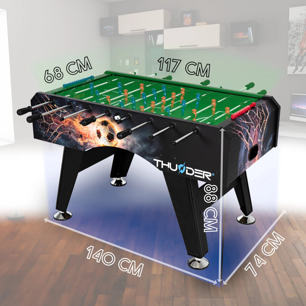 Galda futbols Thunder Fireball 5Ft cena un informācija | Galda futbols | 220.lv