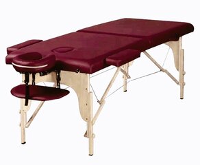 Массажный стол кушетка Burgundy, 2 части, дерево цена и информация | Аксессуары для массажа | 220.lv