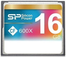 Silicon Power карта памяти CF 16GB 600x цена и информация | USB накопители | 220.lv