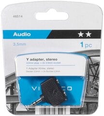 Адаптер Vivanco 3,5мм - 2x3,5мм Audio (46514) цена и информация | Адаптеры и USB разветвители | 220.lv