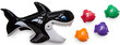 Ūdens rotaļlietu komplekts Orka un zivis SwimWays Gobble Gobble Guppies, 31.5 x 18 x 9 cm, 2+ g. cena un informācija | Ūdens, smilšu un pludmales rotaļlietas | 220.lv