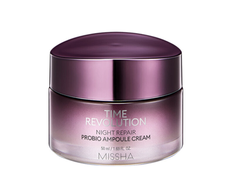 Pretgrumbu un balinošs nakts krēms Missha Time Revolution Night Repair Probio Ampoule Cream, 50 ml cena un informācija | Sejas krēmi | 220.lv