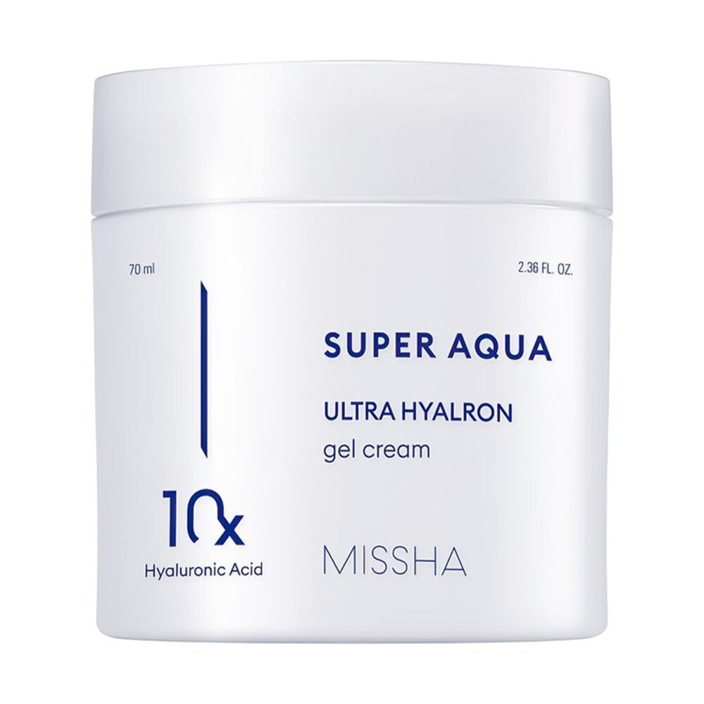 Intensīvi mitrinošs krēms ar hialuronu Missha Super Aqua Ultra Hyalron Cream, 70 ml cena un informācija | Sejas krēmi | 220.lv