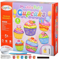 Ģipša magnētu veidošanas komplekts Keksiņi ColorDay Mould & Paint Cupcake, 6 gab. cena un informācija | Modelēšanas un zīmēšanas piederumi | 220.lv