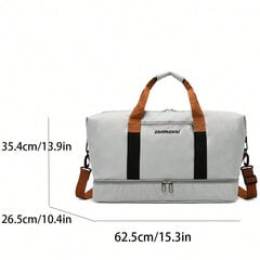 Дорожная сумка, белая, 46x28x25 см цена и информация | Чемоданы, дорожные сумки | 220.lv