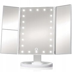 Большое косметическое зеркало со светодиодной подсветкой. цена и информация | Косметички, косметические зеркала | 220.lv