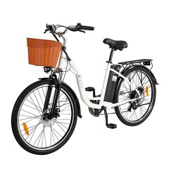 Elektriskais velosipēds DYU C6, 26, balts cena un informācija | Elektrovelosipēdi | 220.lv