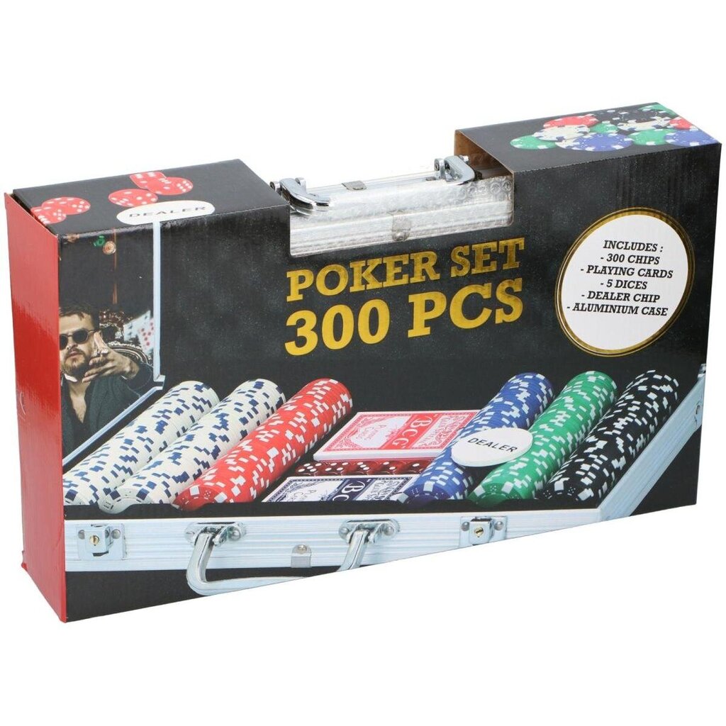 Pokera komplekts futrālī Poker Set, 300 gab. cena un informācija | Azartspēles, pokers | 220.lv