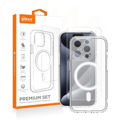 Vmax set Mag case + glass 2,5D premium for iPhone 15 Pro Max 6,7" цена и информация | Чехлы для телефонов | 220.lv