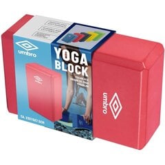 Jogas vingrojumu bloks Umbro, 22.5 x 14.5 x 7.5, rozā цена и информация | Товары для йоги | 220.lv