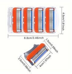 Универсальные лезвия для бритья, 4 шт. цена и информация | Косметика и средства для бритья | 220.lv