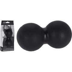 Masāžas dubultbumba XQ Max Double Massage Ball, 12.4 x 6.2 cm, melna cena un informācija | Masāžas piederumi | 220.lv