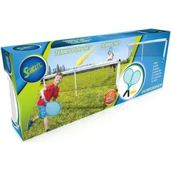 Bērnu tenisa komplekts Scatch Tennis Play Set, tīkls + raketes + bumbiņas, 22 d. cena un informācija | Āra tenisa preces | 220.lv