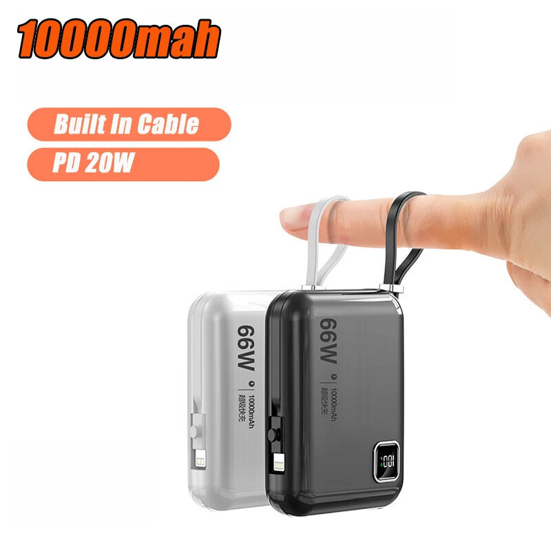 Mini jaudas banka ar dubultu uzlādi līdz 66W, 10000 mAh LIVMAN KJ-540 cena un informācija | Lādētāji-akumulatori (Power bank) | 220.lv