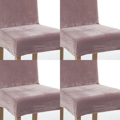 Elastīgs krēsla pārvalks, velūrs pulverveida rozā krāsā цена и информация | Чехлы для мебели | 220.lv