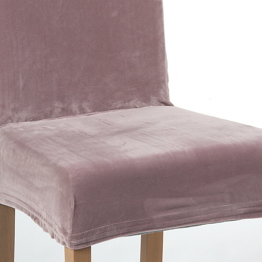 Elastīgs krēsla pārvalks, velūrs pulverveida rozā krāsā цена и информация | Mēbeļu pārvalki | 220.lv