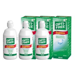 Kontaktlēcu kopšanas šķidrums Opti-Free Express, 3 x 355ml цена и информация | Растворы для контактных линз | 220.lv