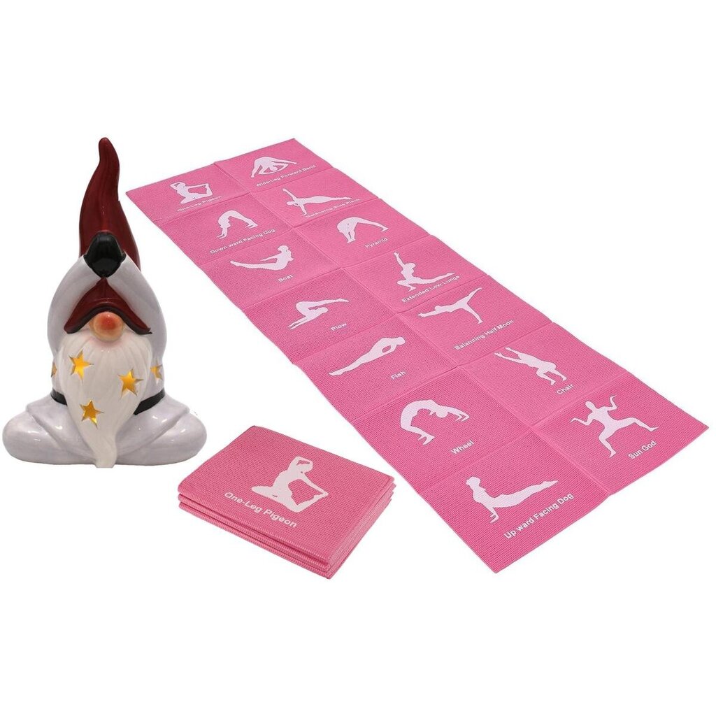 Salokāms jogas paklājs, rozā krāsā цена и информация | Jogas preces | 220.lv