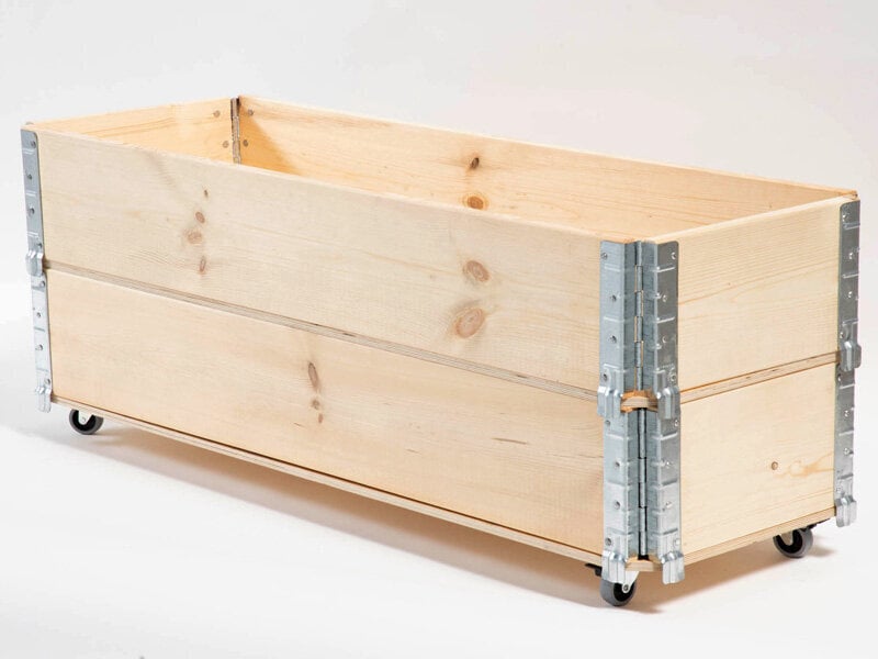 Puķu kaste ar riteņiem Herbs Box, 1200x400x195 mm cena un informācija | Siltumnīcas | 220.lv