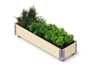 Ящик для цветов Herbs Box на колесах, 1200х400х195мм цена и информация | Теплицы | 220.lv