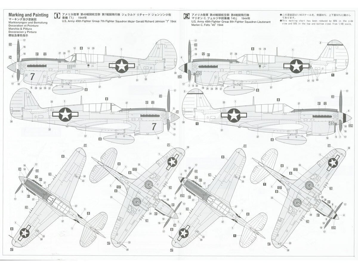 Konstruktors Hasegawa - Curtiss P-40N Warhawk 'Natural Metal Aces', 1/48, 07516 cena un informācija | Konstruktori | 220.lv