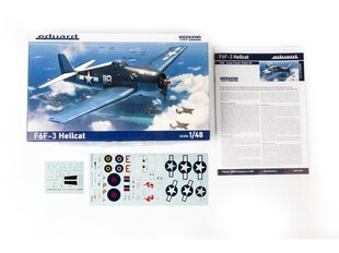 Konstruktors Eduard - Grumman F6F-3 Hellcat Weekend Edition, 1/48, 84194 cena un informācija | Konstruktori | 220.lv