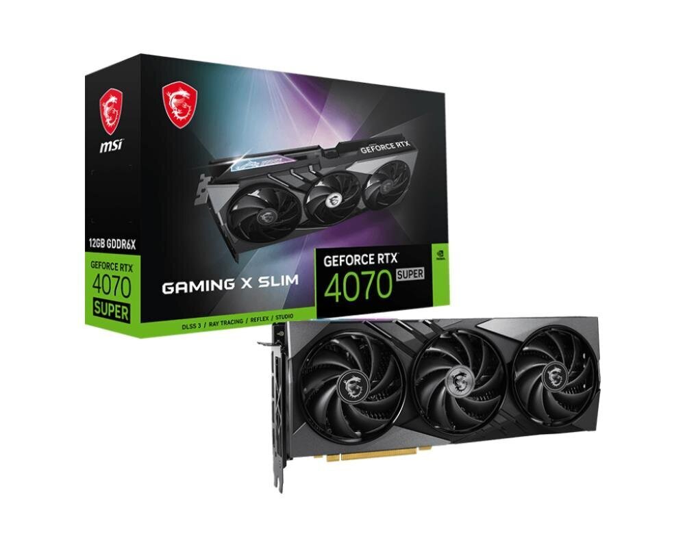 MSI GeForce RTX 4070 Super 12G gaming X Slim цена и информация | Videokartes (GPU) | 220.lv