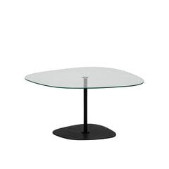 Кофейный столик Asir, 85x40x67 см, прозрачный/черный цена и информация | Журнальные столики | 220.lv