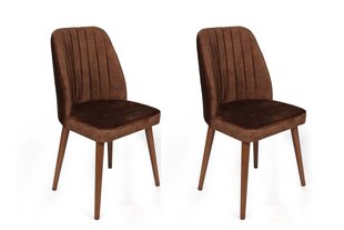 Набор стульев Асир, коричневый/коричневый, 2 шт. цена и информация | Стулья для кухни и столовой | 220.lv