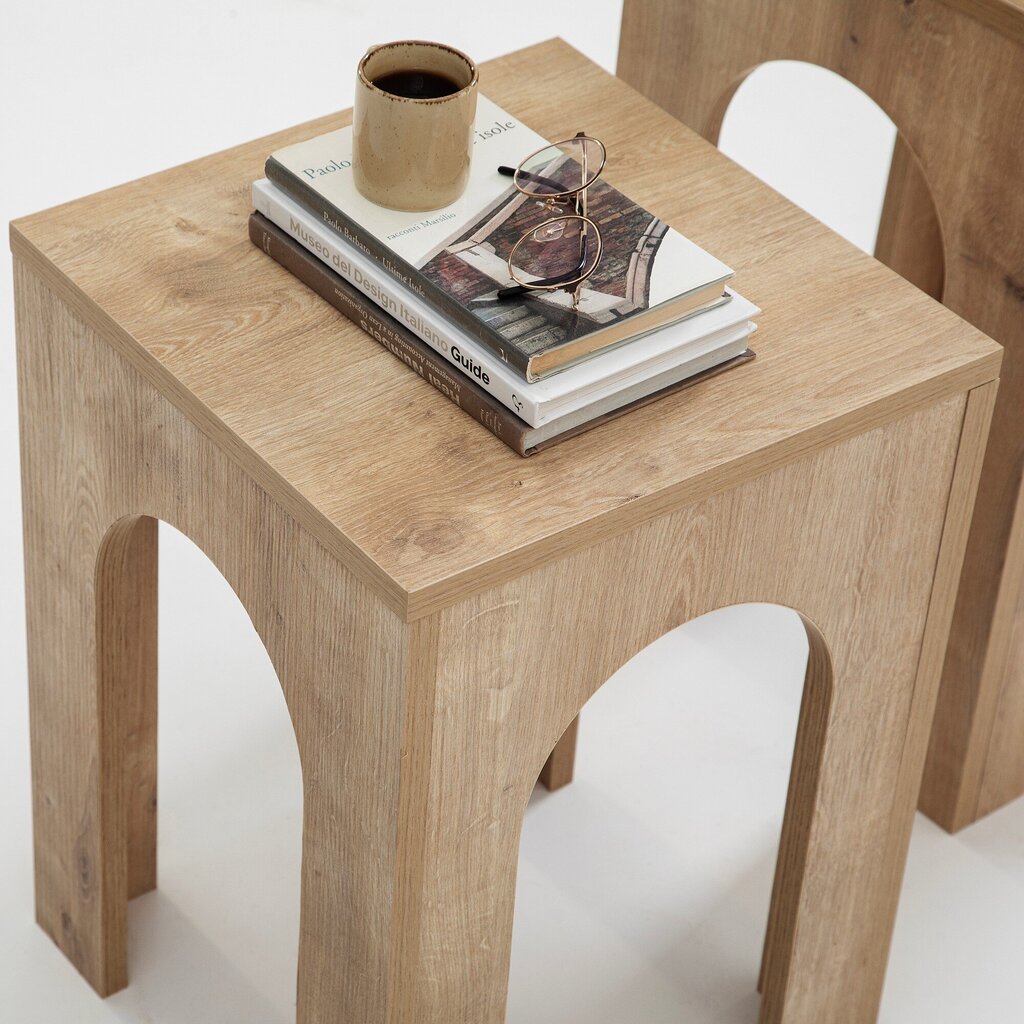 Kafijas galdiņa komplekts Asir, 35x50 cm, bēšs cena un informācija | Žurnālgaldiņi | 220.lv