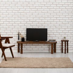 TV galdiņš Asir, 140x40x35 cm, tumši brūns cena un informācija | TV galdiņi | 220.lv